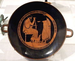 Kylix with a Seated Poet and a Youth by Douris in the Metropolitan Museum of Art, Sept. 2007