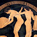 Detail of a Kylix with Two Nude Women in the Tondo in the Metropolitan Museum of Art, Sept. 2007