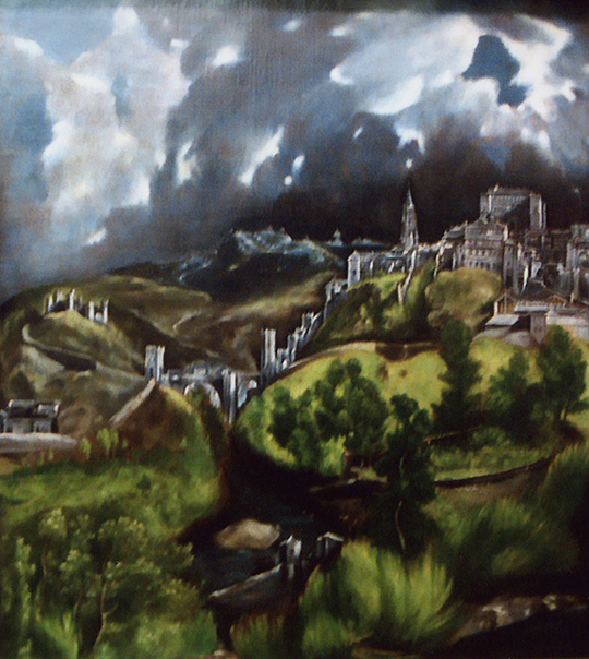 View of Toledo by El Greco in the Metropolitan Museum of Art, Feb. 2007