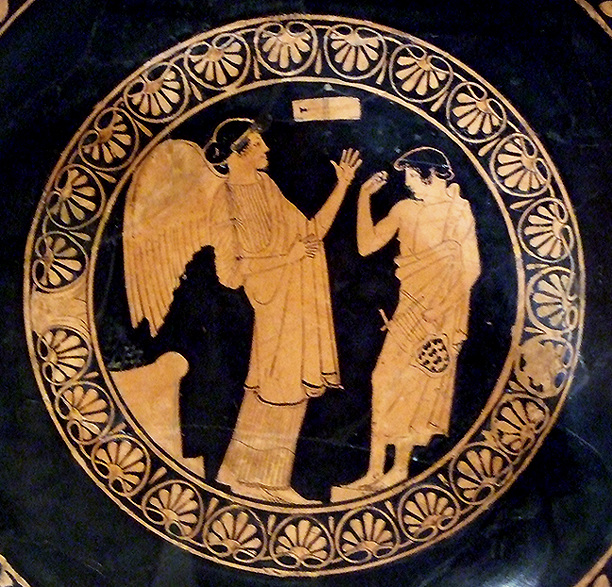Detail of a Terracotta Kylix Attributed to an Artist near the Splanchnopt Painter in the Metropolitan Museum of Art, February 2008