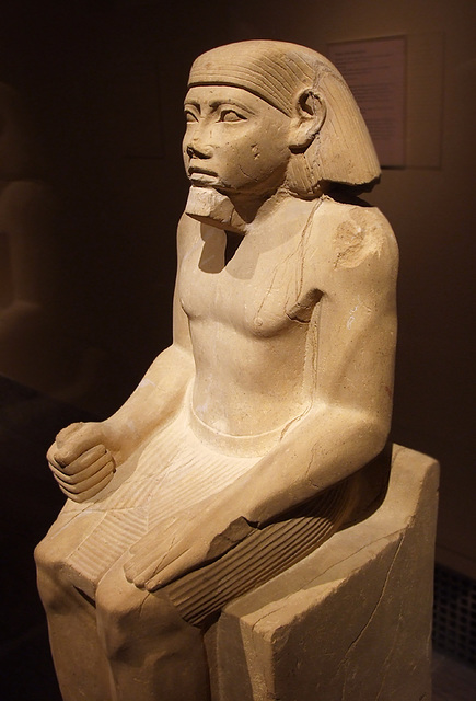 Detail of the Statue of the Steward Au in the Metropolitan Museum of Art, November 2010