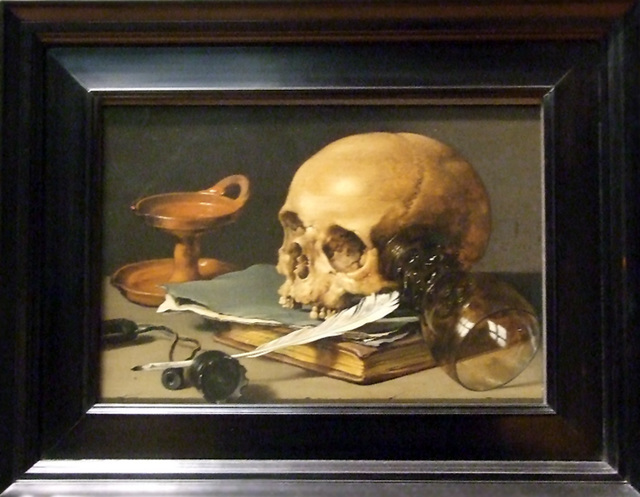 Still Life with Skull and Writing Quill by Claesz in the Metropolitan Museum of Art, March 2011