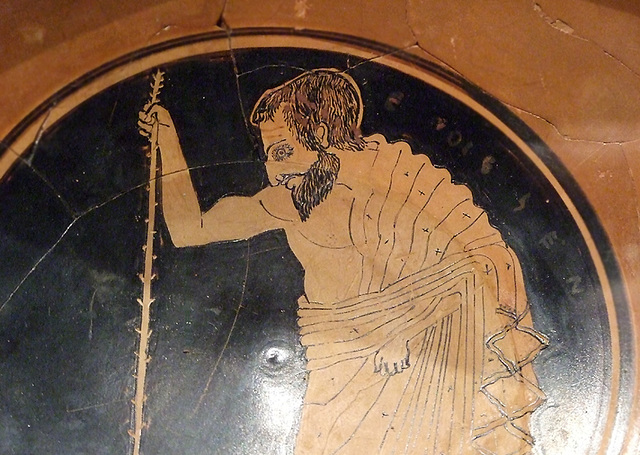 Detail of a Kylix Attributed to the Hegesiboulos Painter in the Metropolitan Museum of Art, February 2008