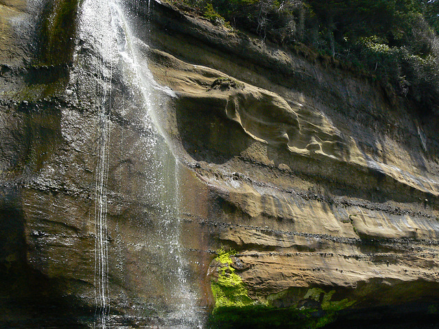 Mystic Beach waterfall