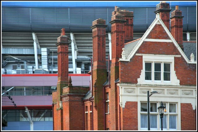 stadium behind