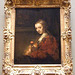 Woman with a Pink by Rembrandt in the Metropolitan Museum of Art, December 2010