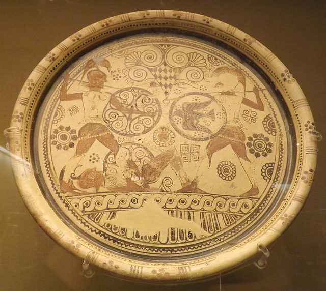 Plate with Menelaos and Hektor Fighting over the Body of Euphorbos in the British Museum, May 2014