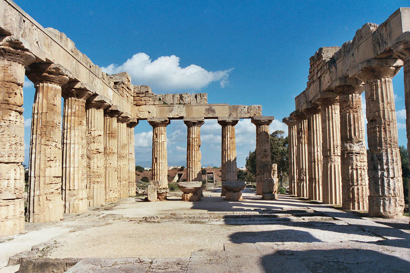 Interior of Temple E at Selinunte, 2005