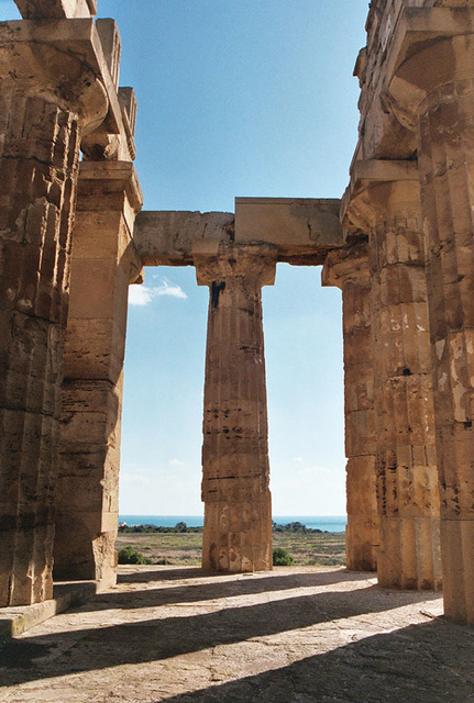 Interior of Temple E at Selinunte, 2005