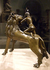 Aquamanile in the Form of Samson and the the Lion in the Metropolitan Museum of Art, December 2007