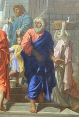 Detail of Saints Peter and John Healing the Lame Man by Poussin in the Metropolitan Museum of Art, December 2010