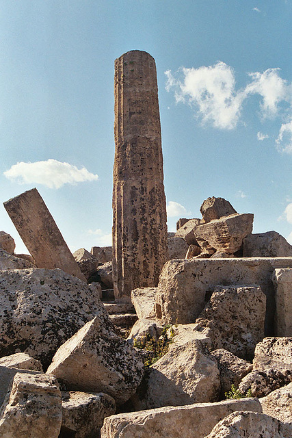 Standing Column and Fragments of Temple F at Selinunte, 2005