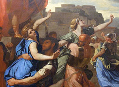 Detail of The Abduction of the Sabine Women by Poussin in the Metropolitan Museum of Art, December 2007