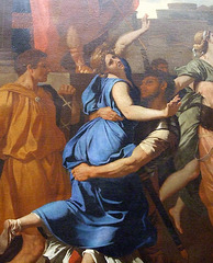 Detail of The Abduction of the Sabine Women by Poussin in the Metropolitan Museum of Art, December 2007