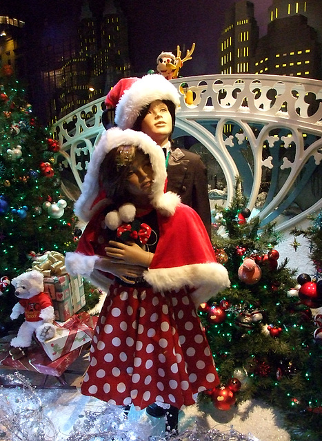 Holiday Window Display at the Disney Store on 5th Avenue in NY, December 2007