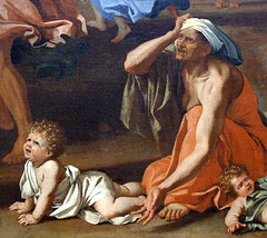 Detail of The Abduction of the Sabine Women by Poussin in the Metropolitan Museum of Art, December 2007