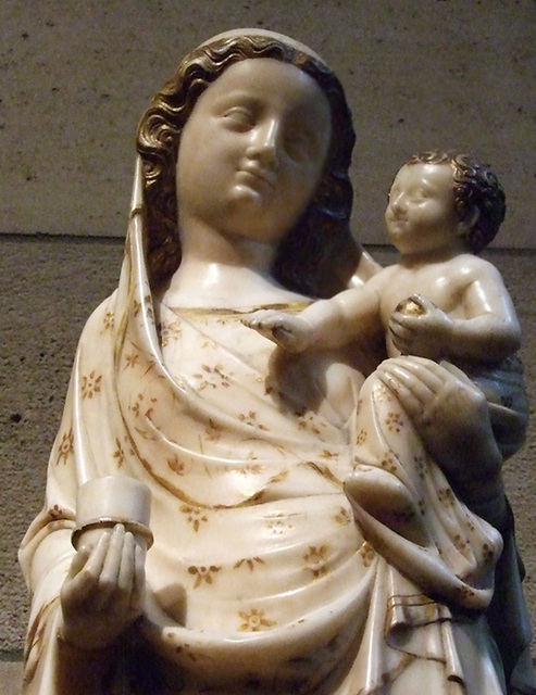 Detail of a Virgin & Child in the Metropolitan Museum of Art, February 2010
