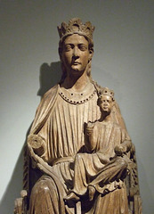 Detail of an Enthroned Virgin and Child in the Metropolitan Museum of Art, April 2011