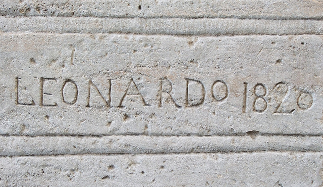 Detail of 19th Century Graffitti on the Temple of Dendur in the Metropolitan Museum of Art, June 2009