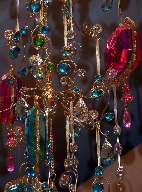 Detail of the Hanging Crystals at the Disney Store on 5th Avenue in NY, December 2007