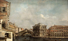 Detail of The Grand Canal above the Rialto by Guardi in the Metropolitan Museum of Art, March 2011