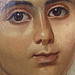 Detail of the Portrait of the Boy Eutyches in the Metropolitan Museum of Art, March 2011