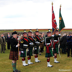 The Fort George Colours Party presenting the new Colours to HRH The Prince Philip