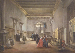Detail of The Antechamber of the Sala del Maggior Consiglio by Guardi in the Metropolitan Museum of Art, March 2011