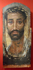 Thin-Faced Man Fayum Portrait in the Metropolitan Museum of Art, Sept. 2007