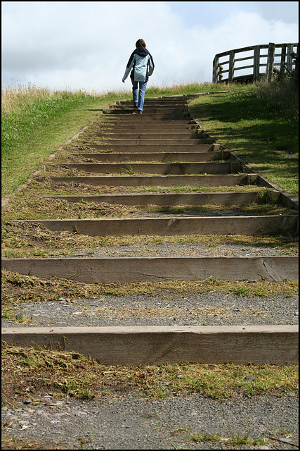 she's climbing the stairway to...