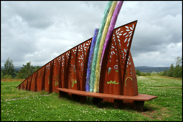 rainbow in steel