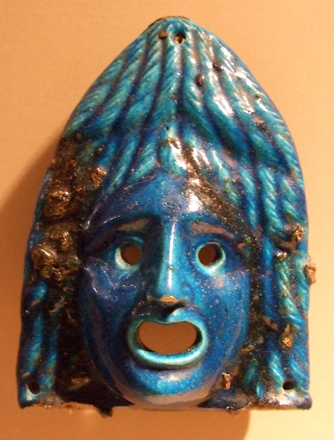 Faience Theatre Mask in the Metropolitan Museum of Art, Sept. 2007