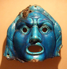 Faience Theatre Mask in the Metropolitan Museum of Art, Sept. 2007