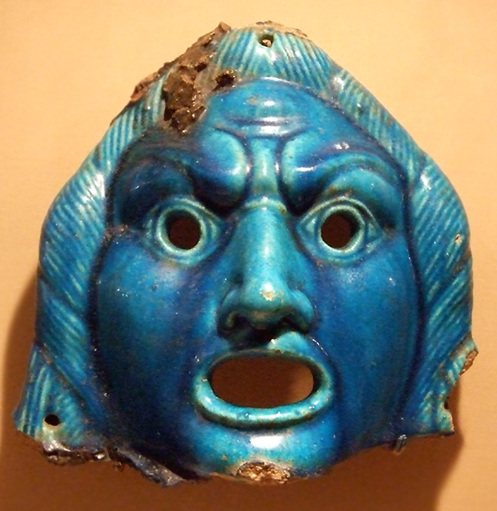 Faience Theatre Mask in the Metropolitan Museum of Art, Sept. 2007
