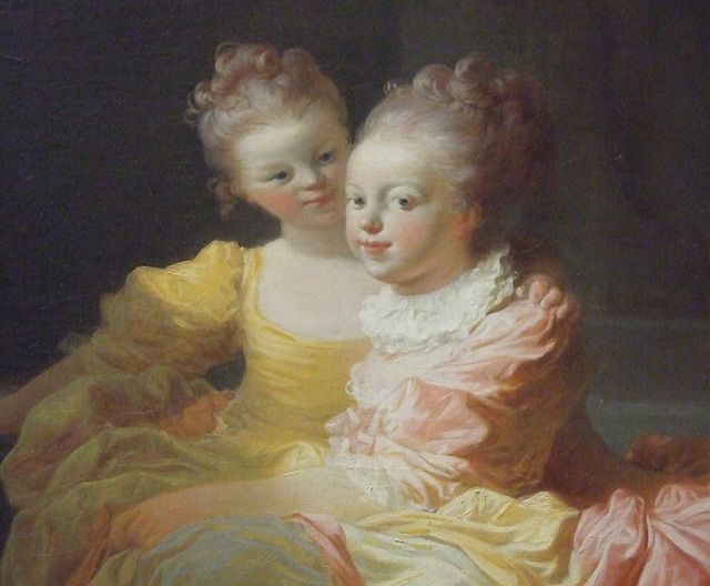 Detail of The Two Sisters by Fragonard in the Metropolitan Museum of Art, March 2011