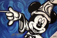 "Fantasia" Sorcerer Mickey Mouse Painting in the Disney Store in NY, December 2007