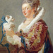 Detail of a Portrait of a Woman with a Dog by Fragonard in the Metropolitan Museum of Art,  March 2011