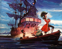 Captain Hook Painting in the Disney Store, June 2008