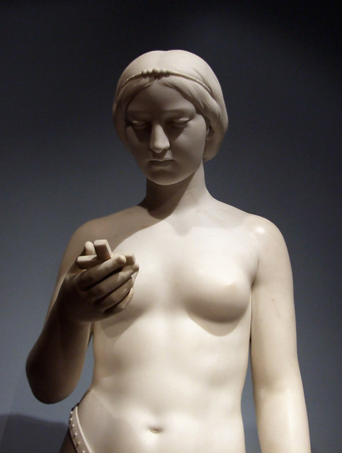 Detail of Indian Girl by Erastus Dow Palmer in the Metropolitan Museum of Art, June 2009