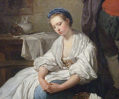 Detail of Broken Eggs by Greuze in the Metropolitan Museum of Art, January 2010