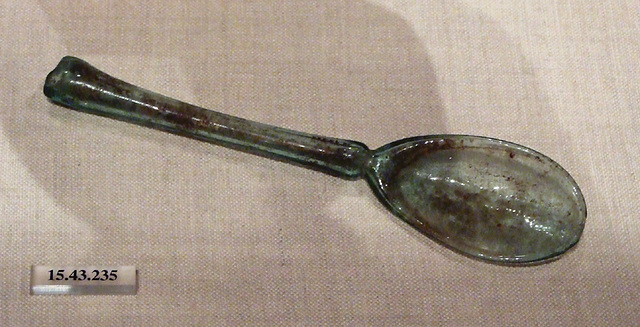 Roman Glass Spoon in the Metropolitan Museum of Art, November 2010