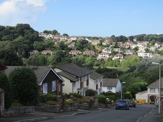 View from the top of the road