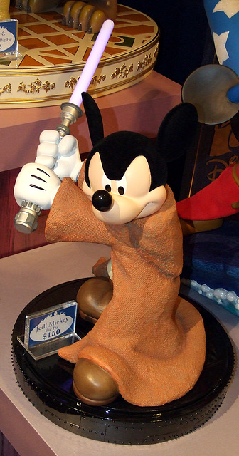 Mickey as a Jedi Sculpture in the Disney Store on 5th Avenue, August 2007