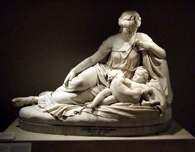 Latona and her Children, Apollo and Diana by William Henry Rinehart in the Metropolitan Museum of Art, Jan. 2010