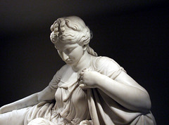 Detail of Latona and her Children, Apollo and Diana by William Henry Rinehart in the Metropolitan Museum of Art, Jan. 2010