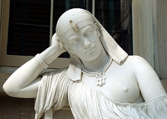 Detail of Cleopatra by William Wetmore Story in the Metropolitan Museum of Art, June 2009