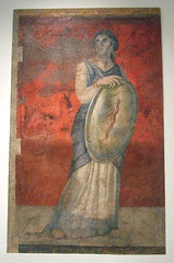 Standing Woman Holding a Shield Wall Painting from the Villa of P. Fannius Synistor at Boscoreale in the Metropolitan Museum of Art, Sept. 2007