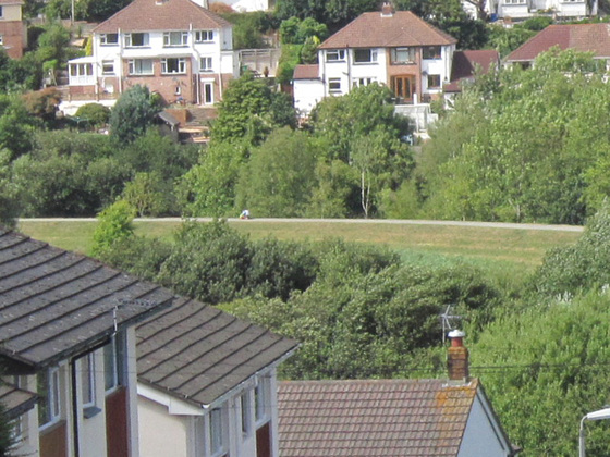 The nature reserve at the bottom of the hill