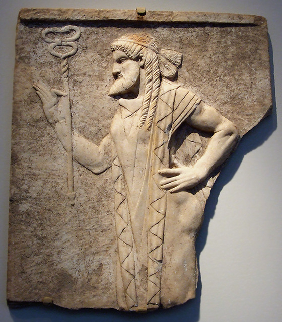 Marble Relief of Hermes in the Metropolitan Museum of Art, July 2007