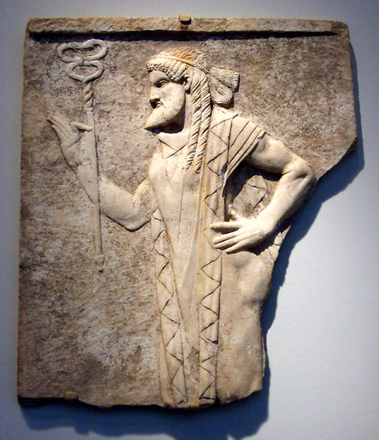 Marble Relief of Hermes in the Metropolitan Museum of Art, July 2007